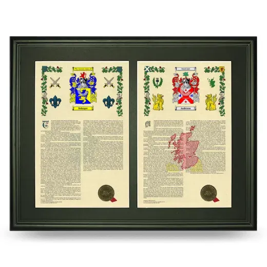 Double Armorial History Framed-Black