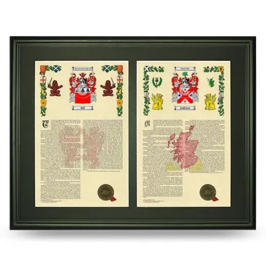 Double Armorial History Framed-Black