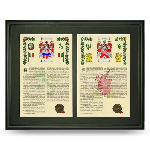 Double Armorial History Framed-Black