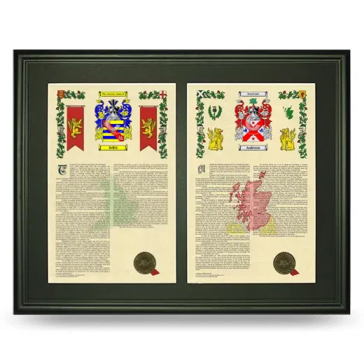 Double Armorial History Framed-Black