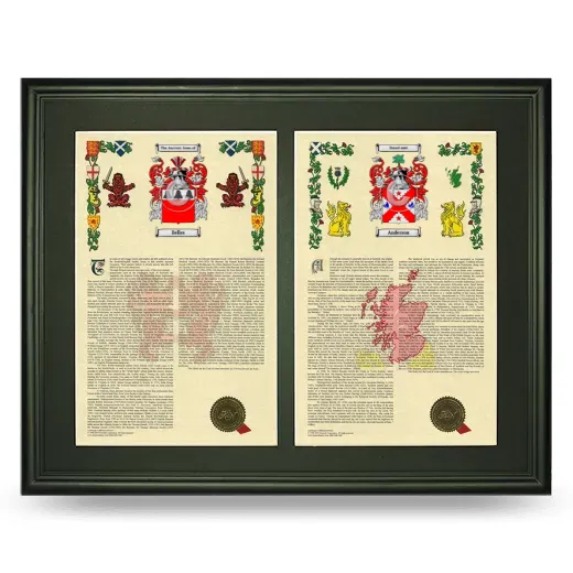 Double Armorial History Framed-Black
