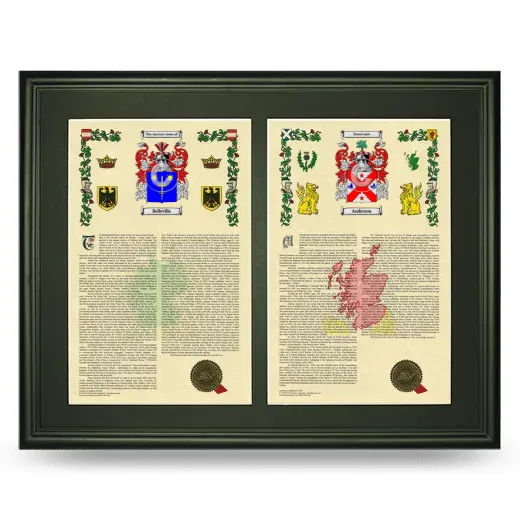 Double Armorial History Framed-Black