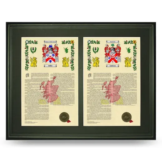 Double Armorial History Framed-Black