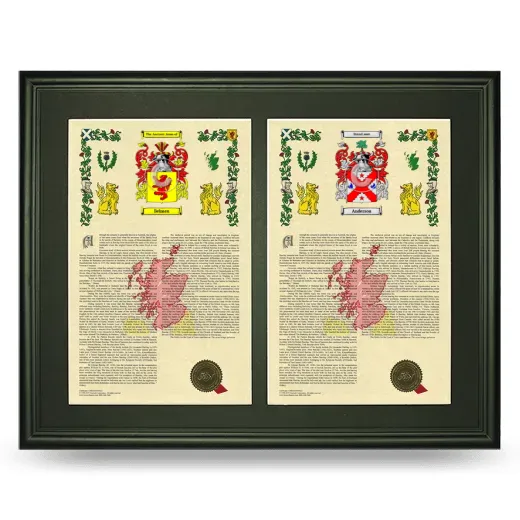 Double Armorial History Framed-Black
