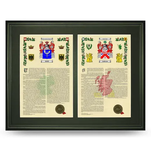 Double Armorial History Framed-Black