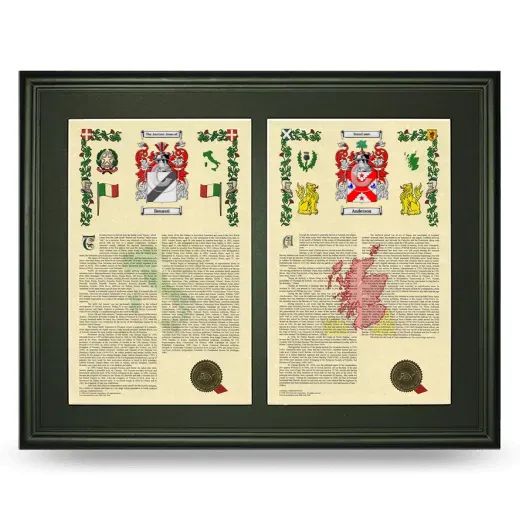 Double Armorial History Framed-Black