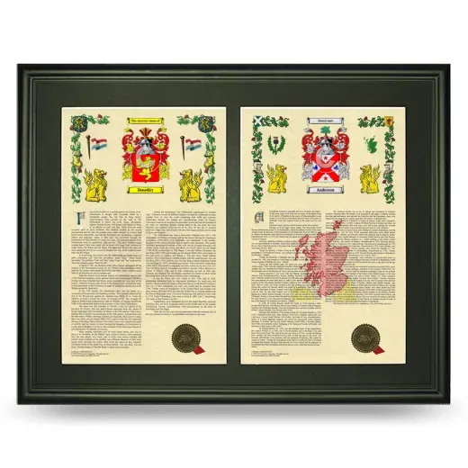 Double Armorial History Framed-Black