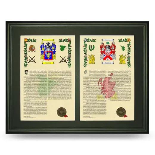 Double Armorial History Framed-Black
