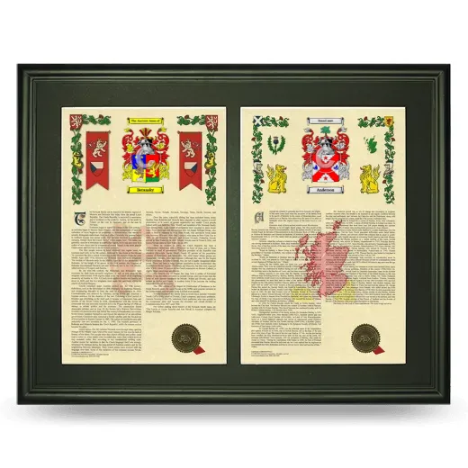 Double Armorial History Framed-Black