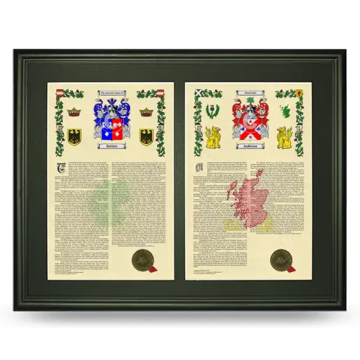 Double Armorial History Framed-Black