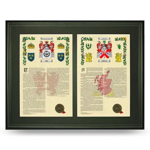 Double Armorial History Framed-Black