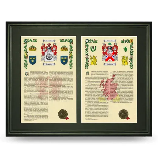Double Armorial History Framed-Black