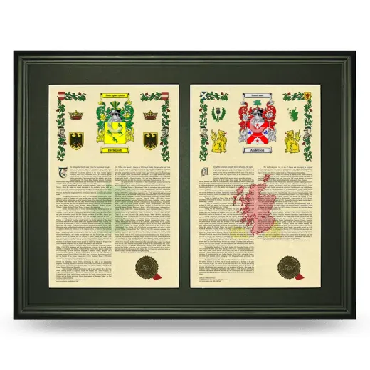 Double Armorial History Framed-Black