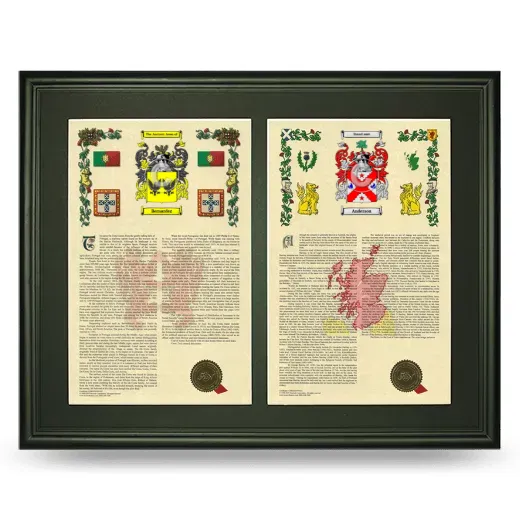 Double Armorial History Framed-Black