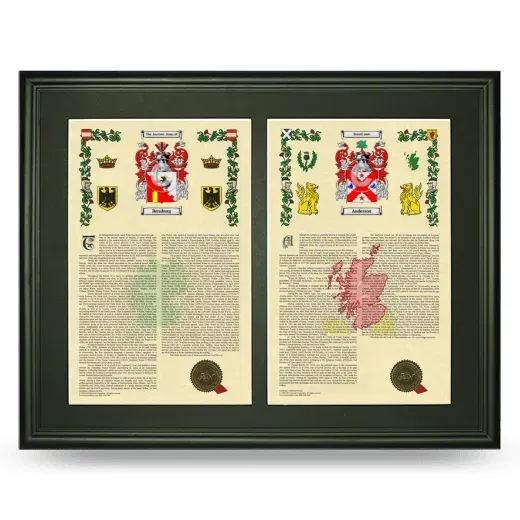 Double Armorial History Framed-Black