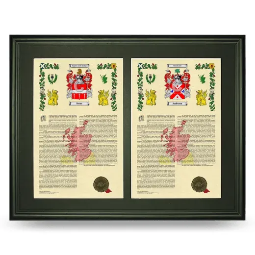 Double Armorial History Framed-Black