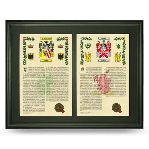 Double Armorial History Framed-Black