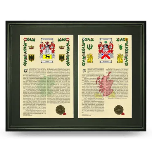 Double Armorial History Framed-Black