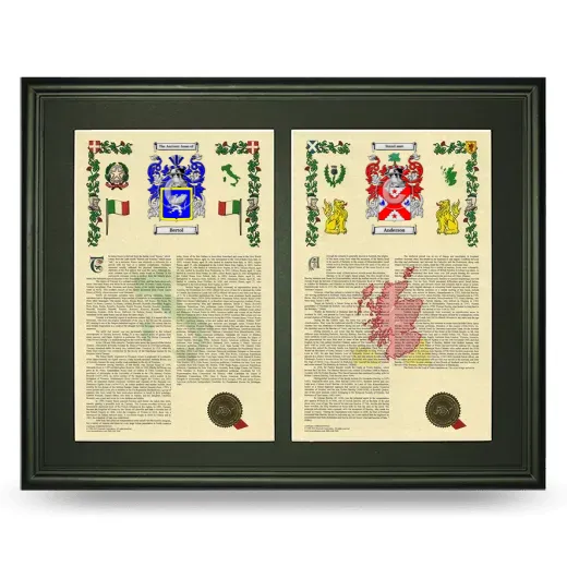 Double Armorial History Framed-Black