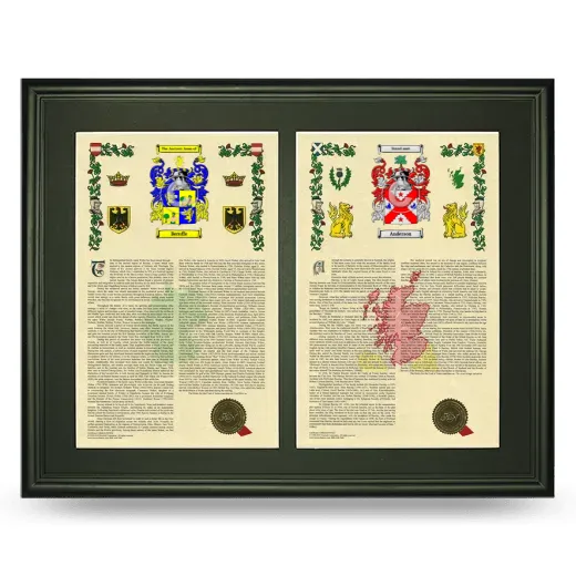 Double Armorial History Framed-Black