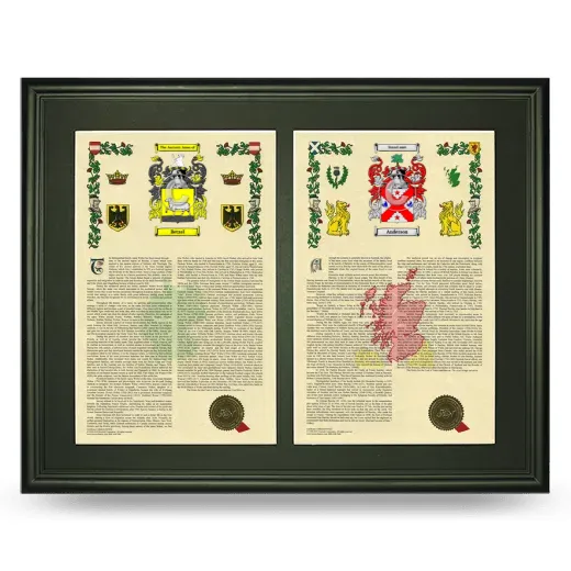 Double Armorial History Framed-Black