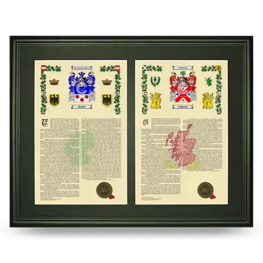 Double Armorial History Framed-Black