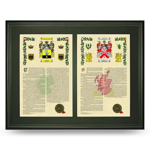 Double Armorial History Framed-Black
