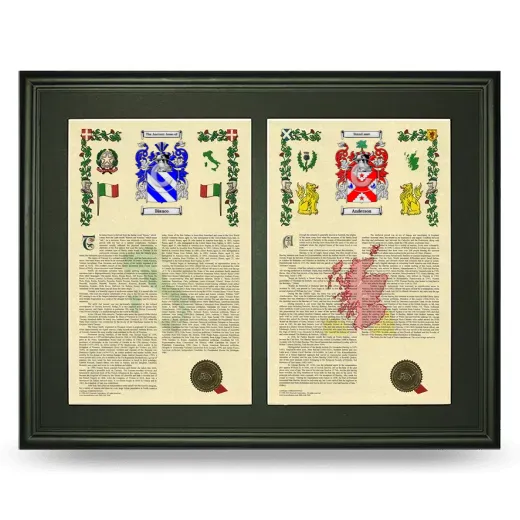 Double Armorial History Framed-Black