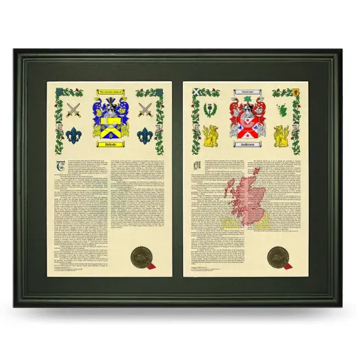 Double Armorial History Framed-Black