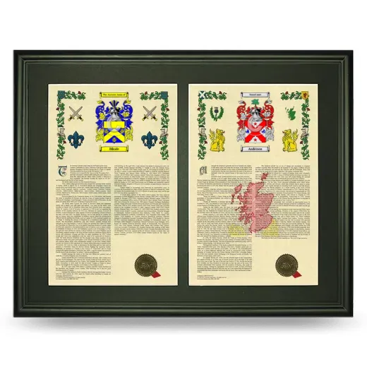 Double Armorial History Framed-Black