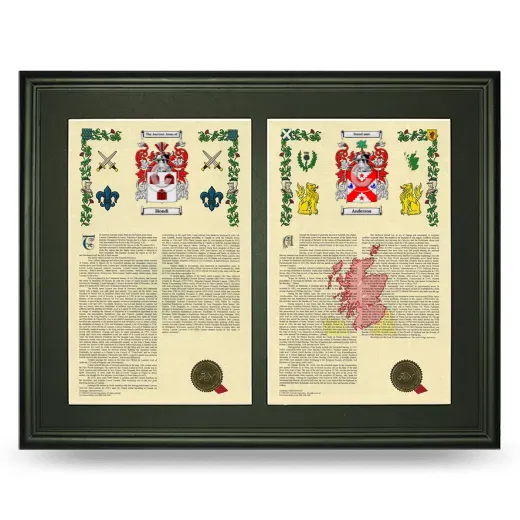 Double Armorial History Framed-Black