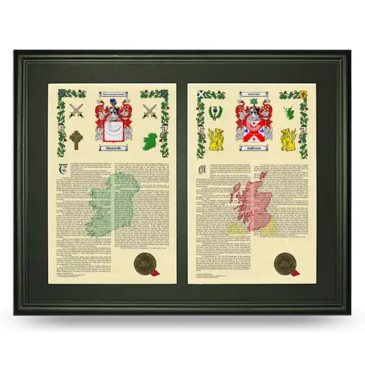 Double Armorial History Framed-Black