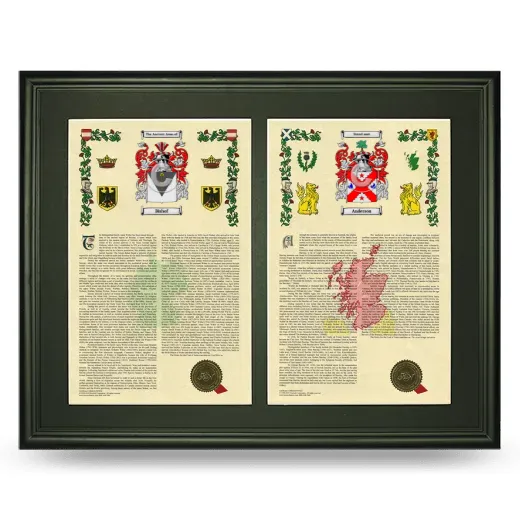 Double Armorial History Framed-Black