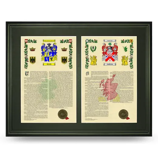 Double Armorial History Framed-Black