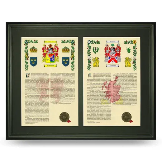 Double Armorial History Framed-Black