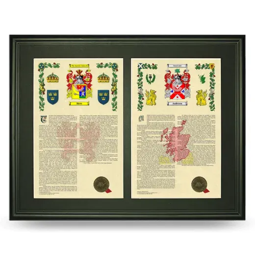 Double Armorial History Framed-Black