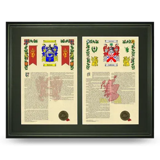 Double Armorial History Framed-Black