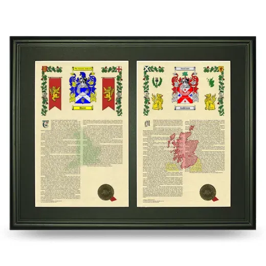 Double Armorial History Framed-Black