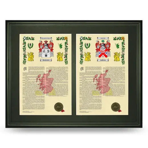 Double Armorial History Framed-Black