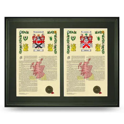 Double Armorial History Framed-Black