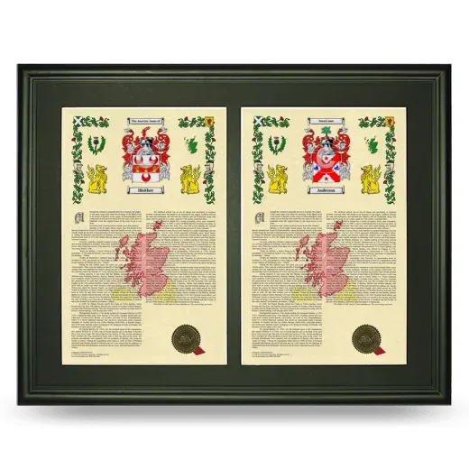 Double Armorial History Framed-Black