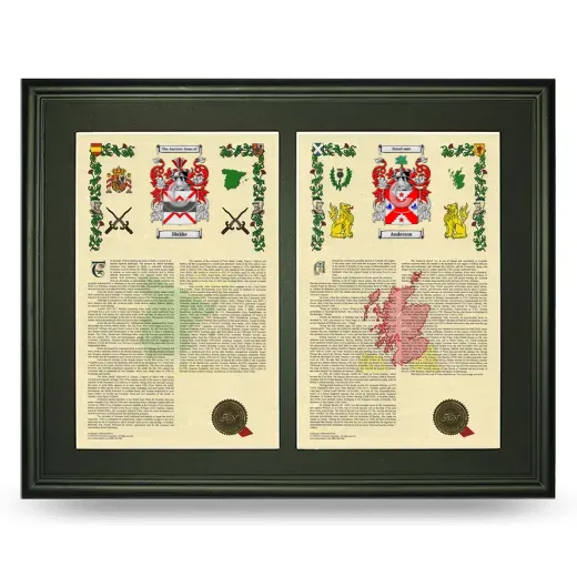 Double Armorial History Framed-Black