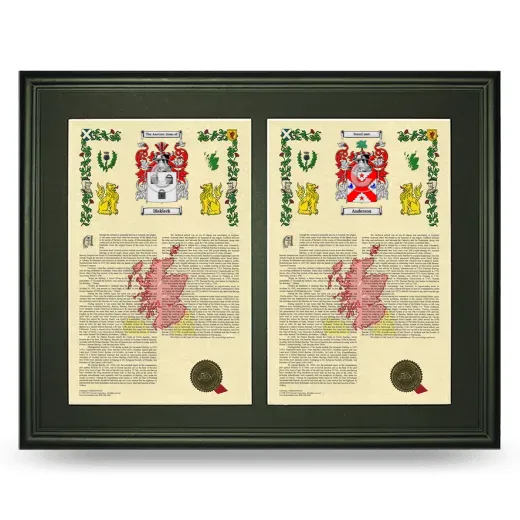 Double Armorial History Framed-Black
