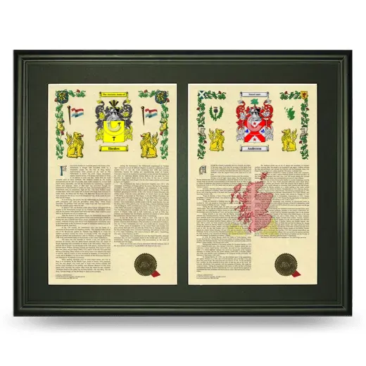 Double Armorial History Framed-Black