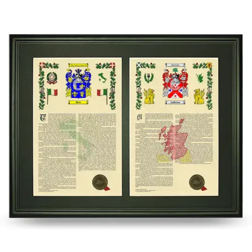 Double Armorial History Framed-Black