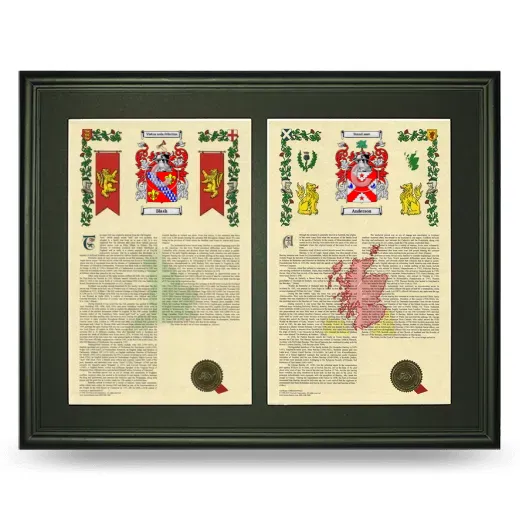 Double Armorial History Framed-Black