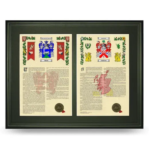 Double Armorial History Framed-Black