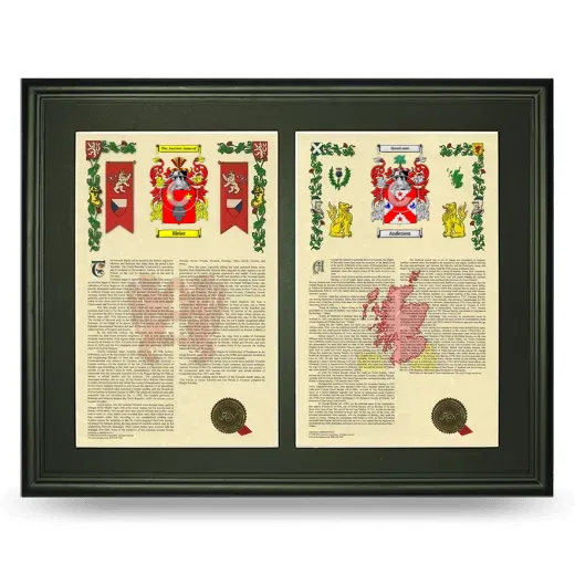 Double Armorial History Framed-Black