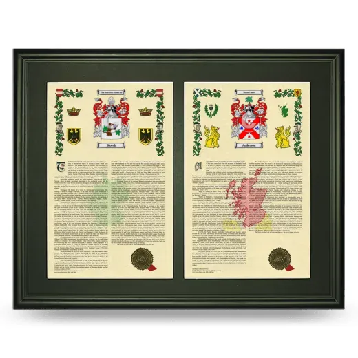 Double Armorial History Framed-Black
