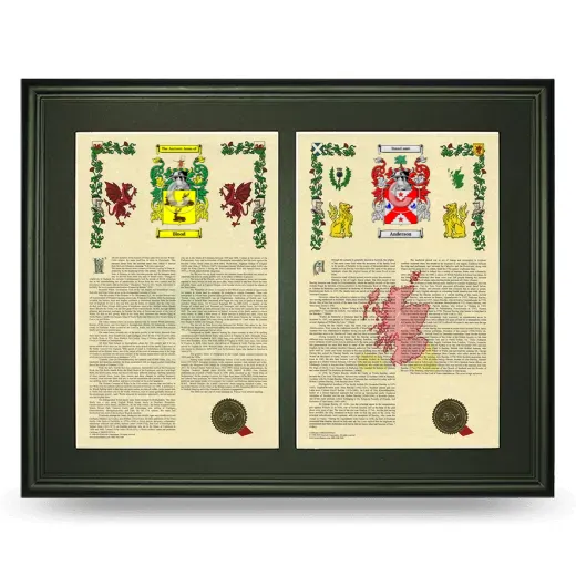 Double Armorial History Framed-Black
